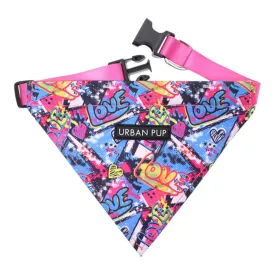 Pink Graffiti Dog Bandana
