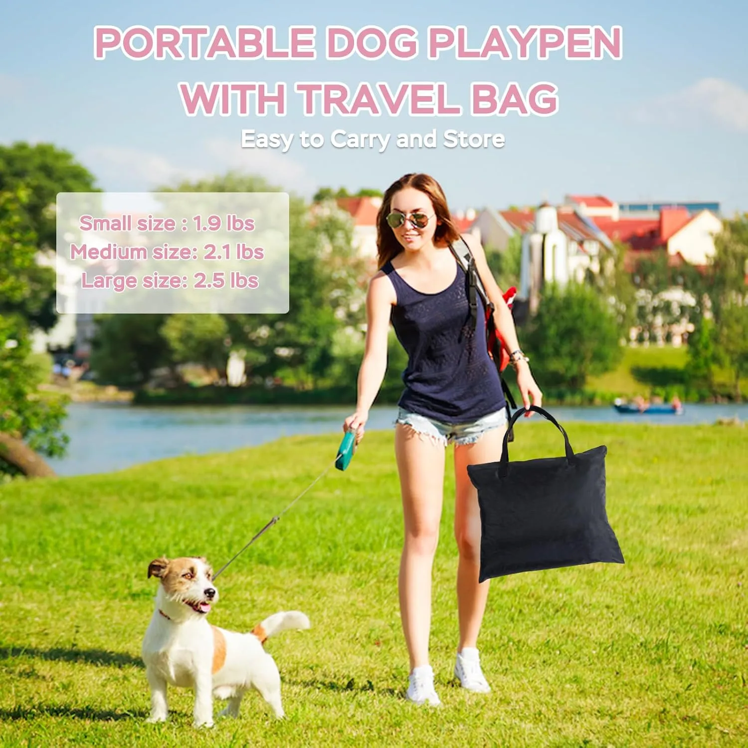 Portable Pet Cat Playpen,Cat Cages Indoor Collapsible Dog Crates Tent Kennel Playpen for Dogs Cat and Rabbit Travel Dog Playpen Indoor & Outdoor (Small27.6" L x 21.7" W x 17.7" H, Pink)