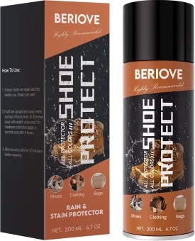 Protect Shoe Protector Spray - Rain & Stain Water Repellent - Waterproofing Spray for Leather Suede Hats 6.76 OZ
