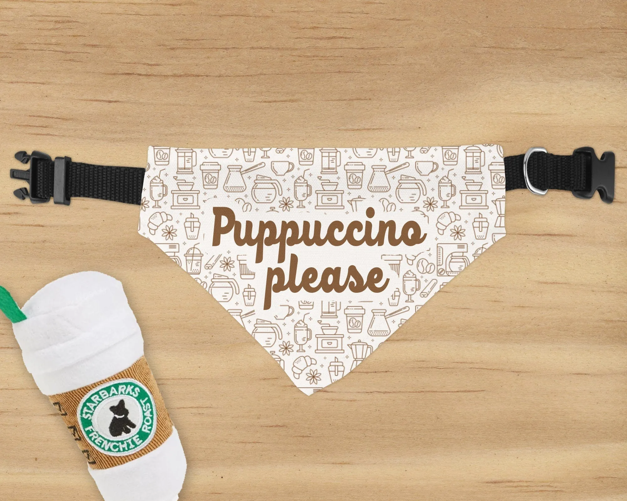 Puppuccino Please Funny Dog Bandana