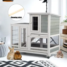 Rabbit Hutch Pet House for Small Animals Indoor & Outdoor (37 inches)