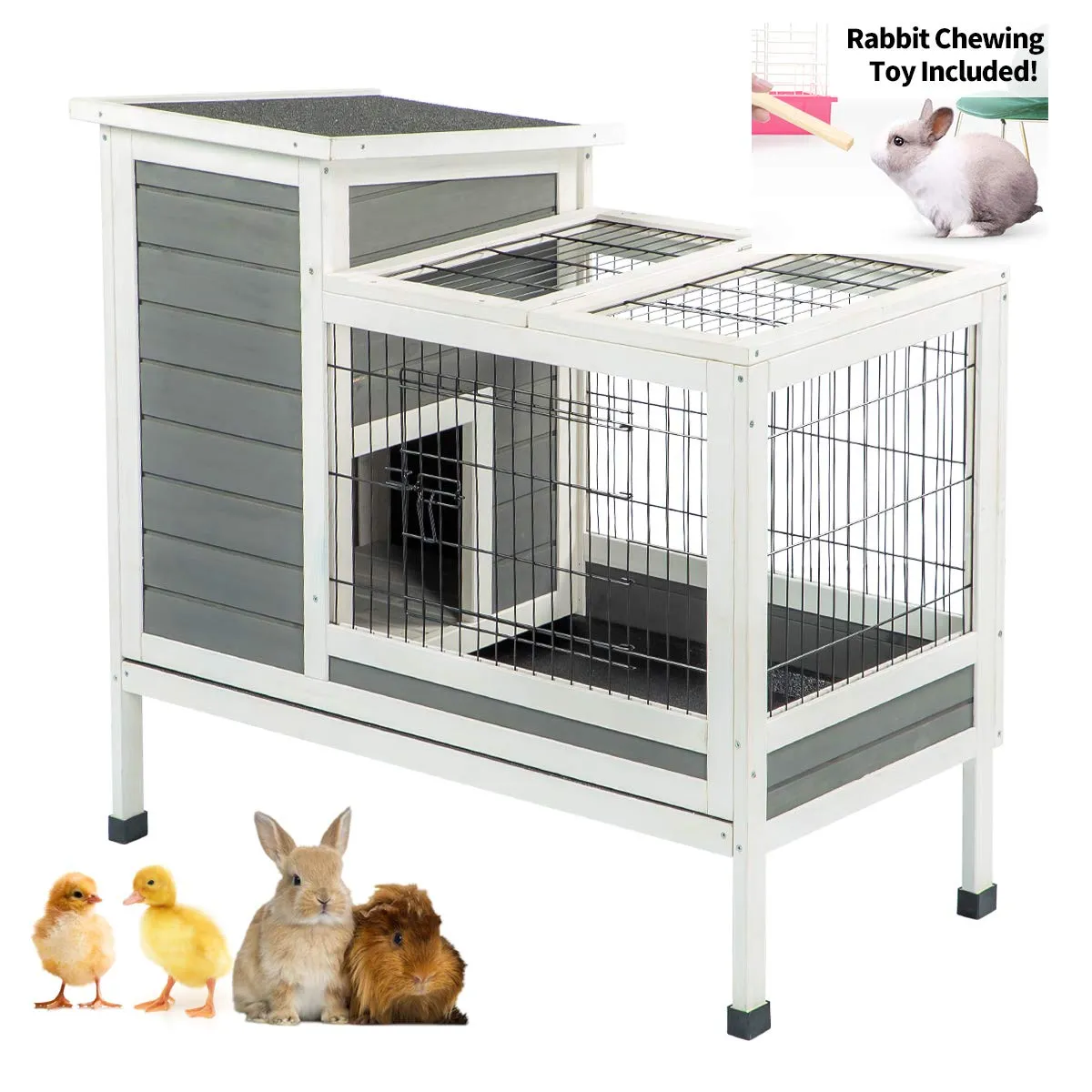 Rabbit Hutch Pet House  Indoor & Outdoor for Small Animals