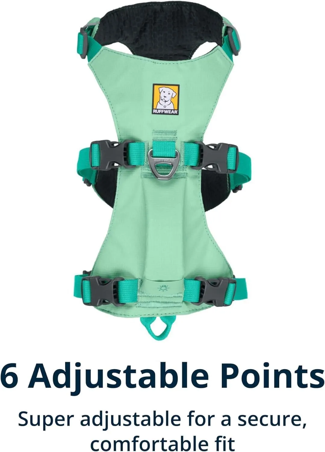 Ruffwear, Flagline Dog Harness, Lightweight and Reflective, No Pull Dog Lift Harness for Hiking, Running and Everyday Use, Sage Green, XX-Small
