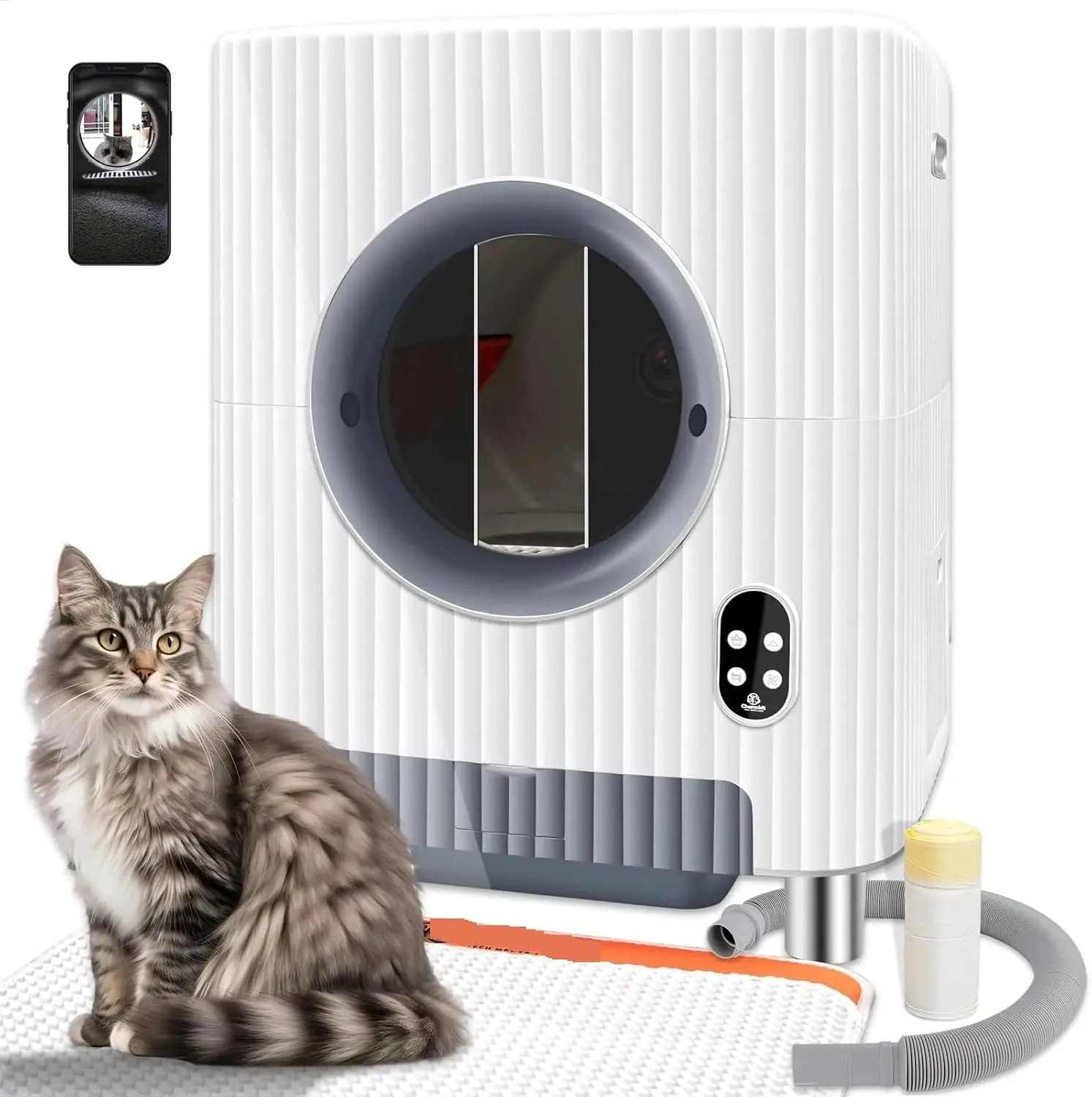 Self-Cleaning Automatic Cat Litter Box - Smart Toilet for Cats(US plug)
