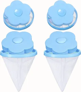 Seven-first 4 PCS New Washing Machine Pet Hair Filter, Cleaning Lint Catcher Mesh Bag Home Floating Mesh Pouch Hair Collector, Laundry Filter Bag Laundry Lint Remover