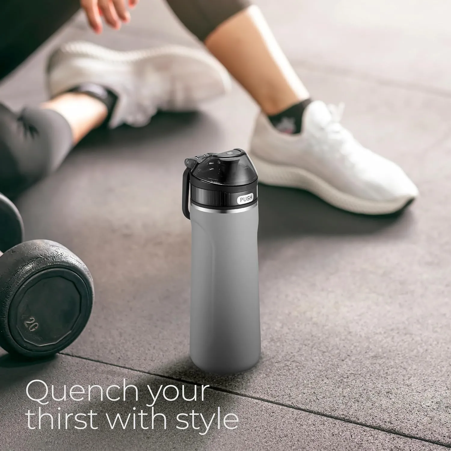 SipX Triple-Insulated Stainless Steel Water Bottle - 18oz. With Straw Lid, BPA-Free Reusable Insulated Water Bottle Keeps Cold For 12 Hours, Metal Water Bottle Made Of Sustainable Material For Hiking