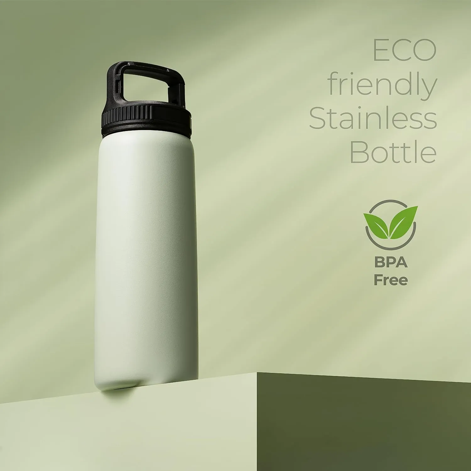 SipX Triple-Insulated Stainless Steel Water Bottle 25oz. With 3 Lids, BPA-Free Reusable Insulated Water Bottle Keeps Cold 24 Hours, Metal Water Bottle Made Of Sustainable Material For Hiking & Biking
