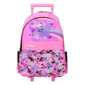Smiggle Away Trolley Backpack With Light Up Wheels Pink, 3Y 