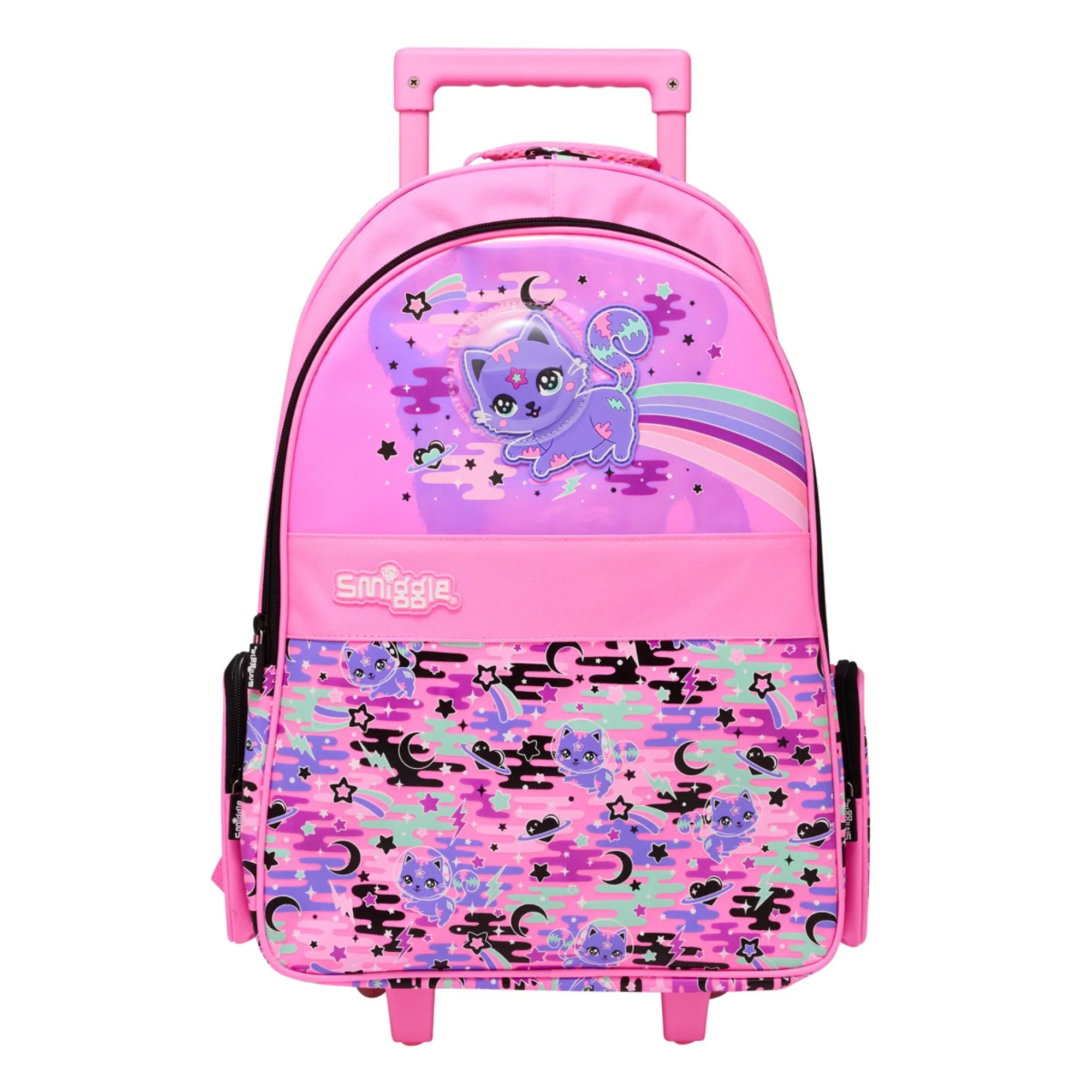 Smiggle Away Trolley Backpack With Light Up Wheels Pink, 3Y 