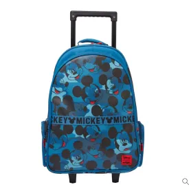 Smiggle Mickey Mouse Trolley Bag With Light Up Wheels - Blue