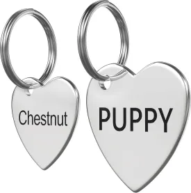 Stainless Steel Pet ID Tag Front and Back Custom for Dog Cat Personalized