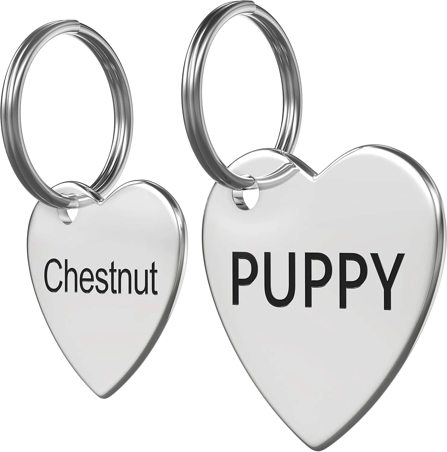 Stainless Steel Pet ID Tag Front and Back Custom for Dog Cat Personalized