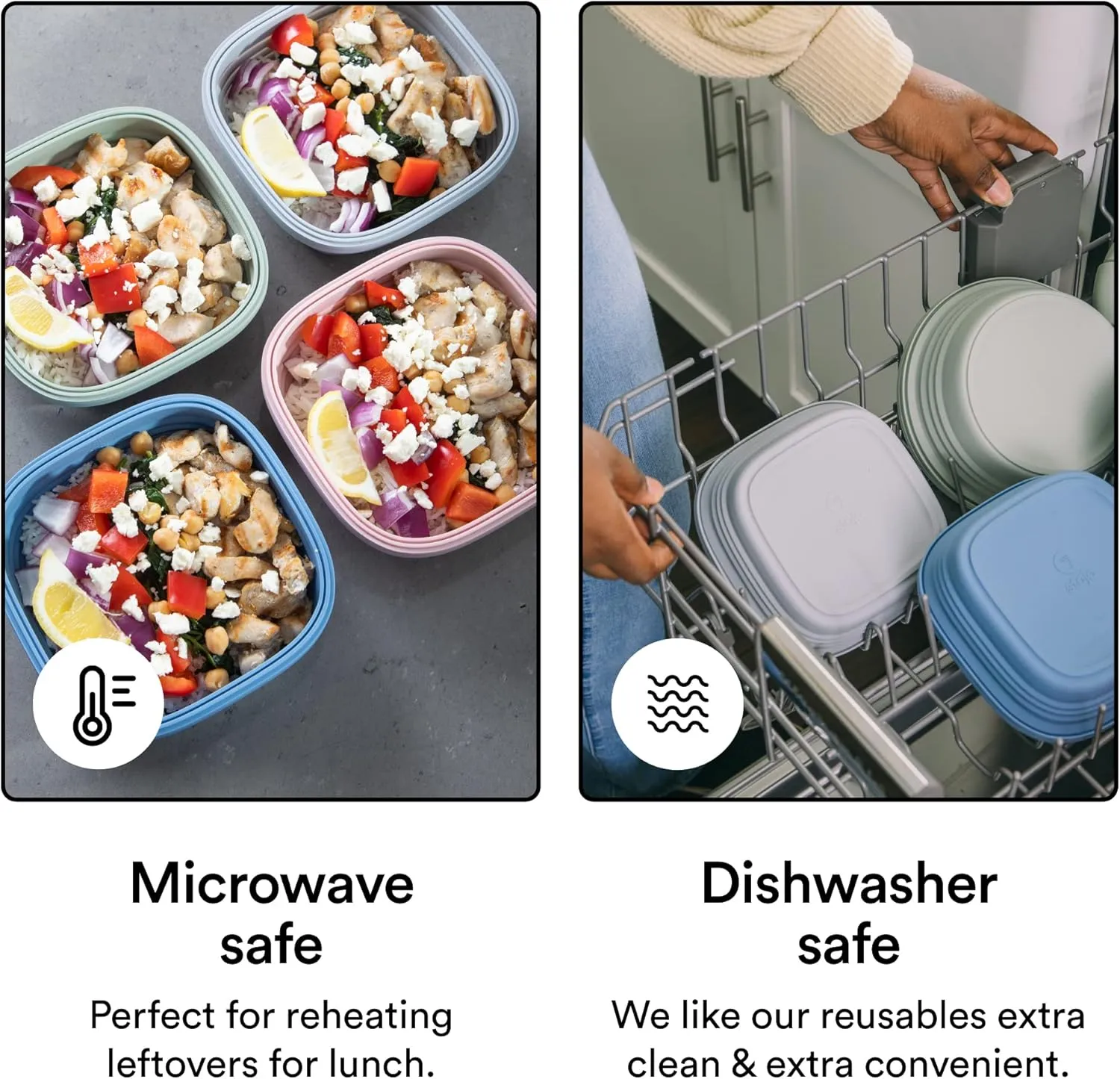 STOJO Collapsible Sandwich Box  24oz, Reusable Food Storage Container, Silicone Bowl for Hot/Cold Food  Meal Prep, Lunch, Camping, Hiking  Dishwasher Safe (Set of 1, Cashmere)