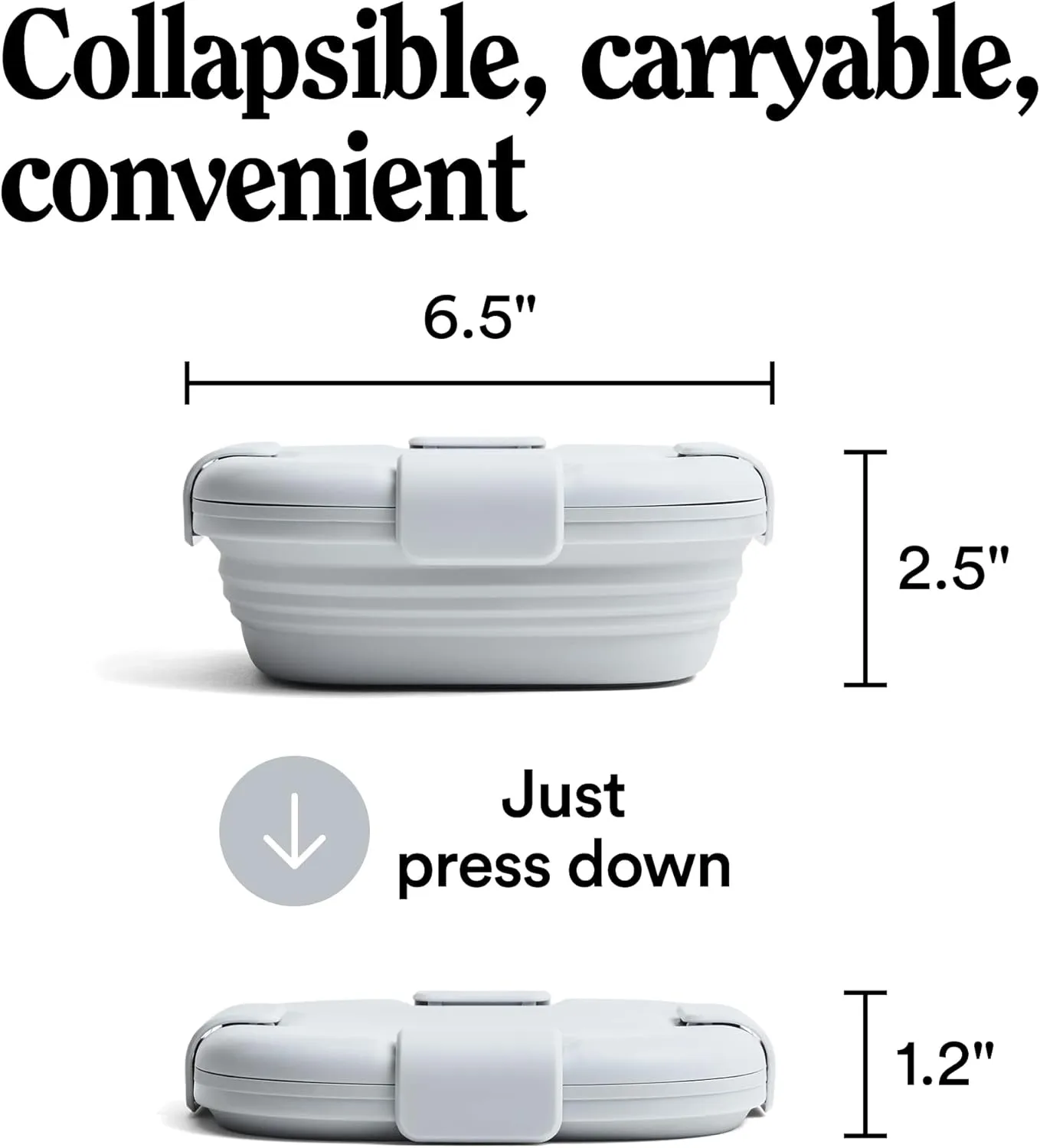 STOJO Collapsible Sandwich Box  24oz, Reusable Food Storage Container, Silicone Bowl for Hot/Cold Food  Meal Prep, Lunch, Camping, Hiking  Dishwasher Safe (Set of 1, Cashmere)