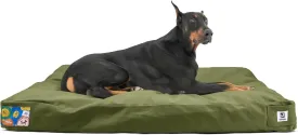 Sytopia 42 Inch Indestructible Canvas Dog Bed, Chew Proof Outdoor Pet Bed XL, Waterproof Washable Removable Cover, Green