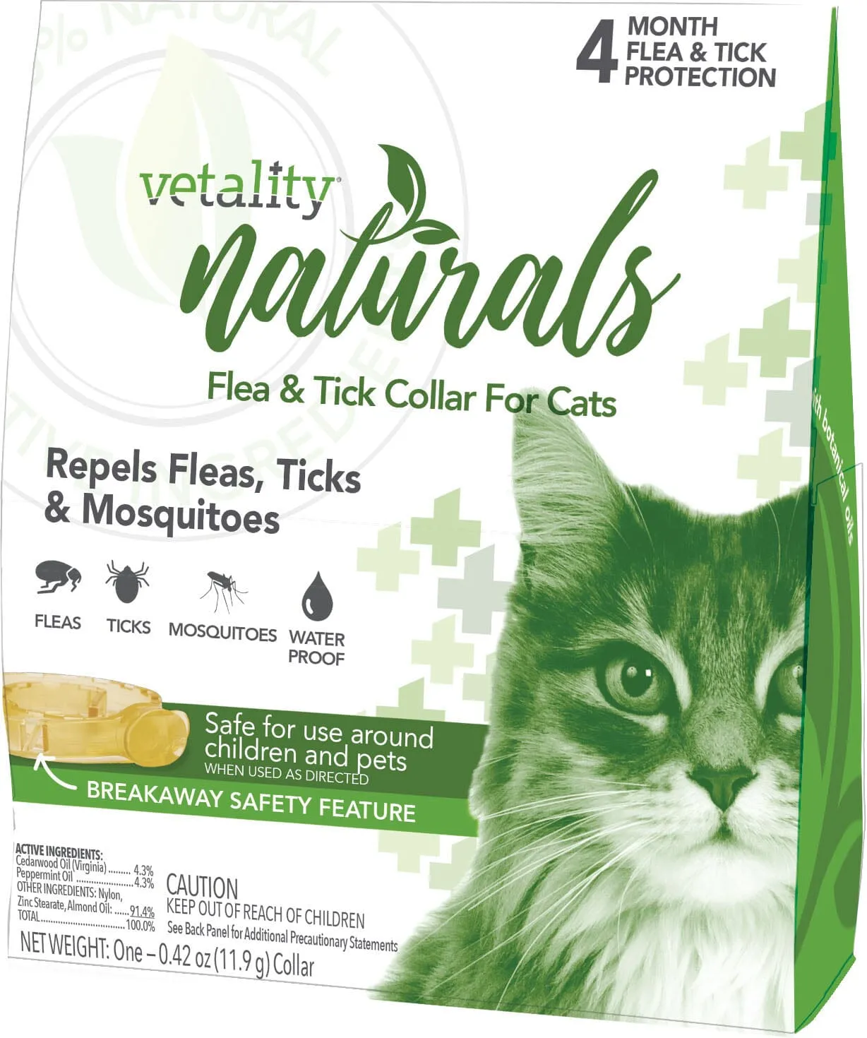 Vetality Naturals Flea & Tick Collar for Cats and Dogs - O/S