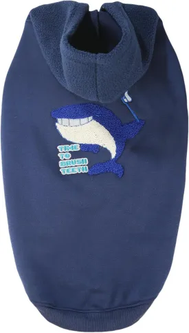 Winter Hoodie Coat for Dogs - Plush Vest Jacket, Autumn Warm Clothes (Blue-2XL)