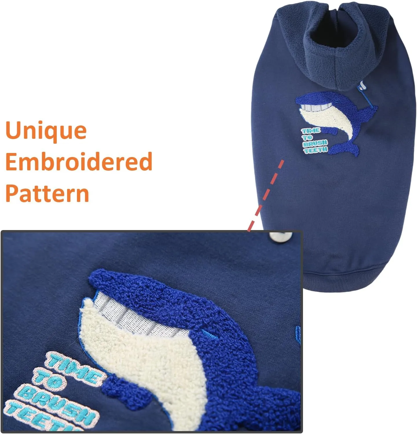 Winter Hoodie Coat for Dogs - Plush Vest Jacket, Autumn Warm Clothes (Blue-2XL)