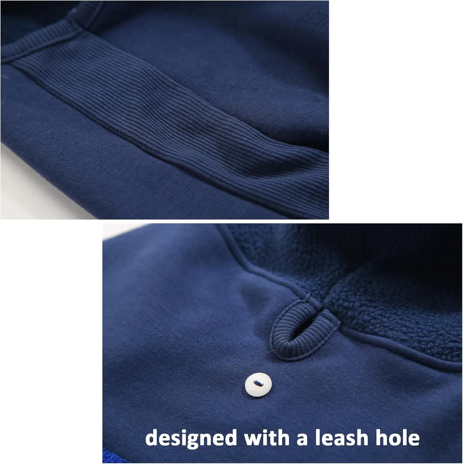 Winter Hoodie Coat for Dogs - Plush Vest Jacket, Autumn Warm Clothes (Blue-2XL)