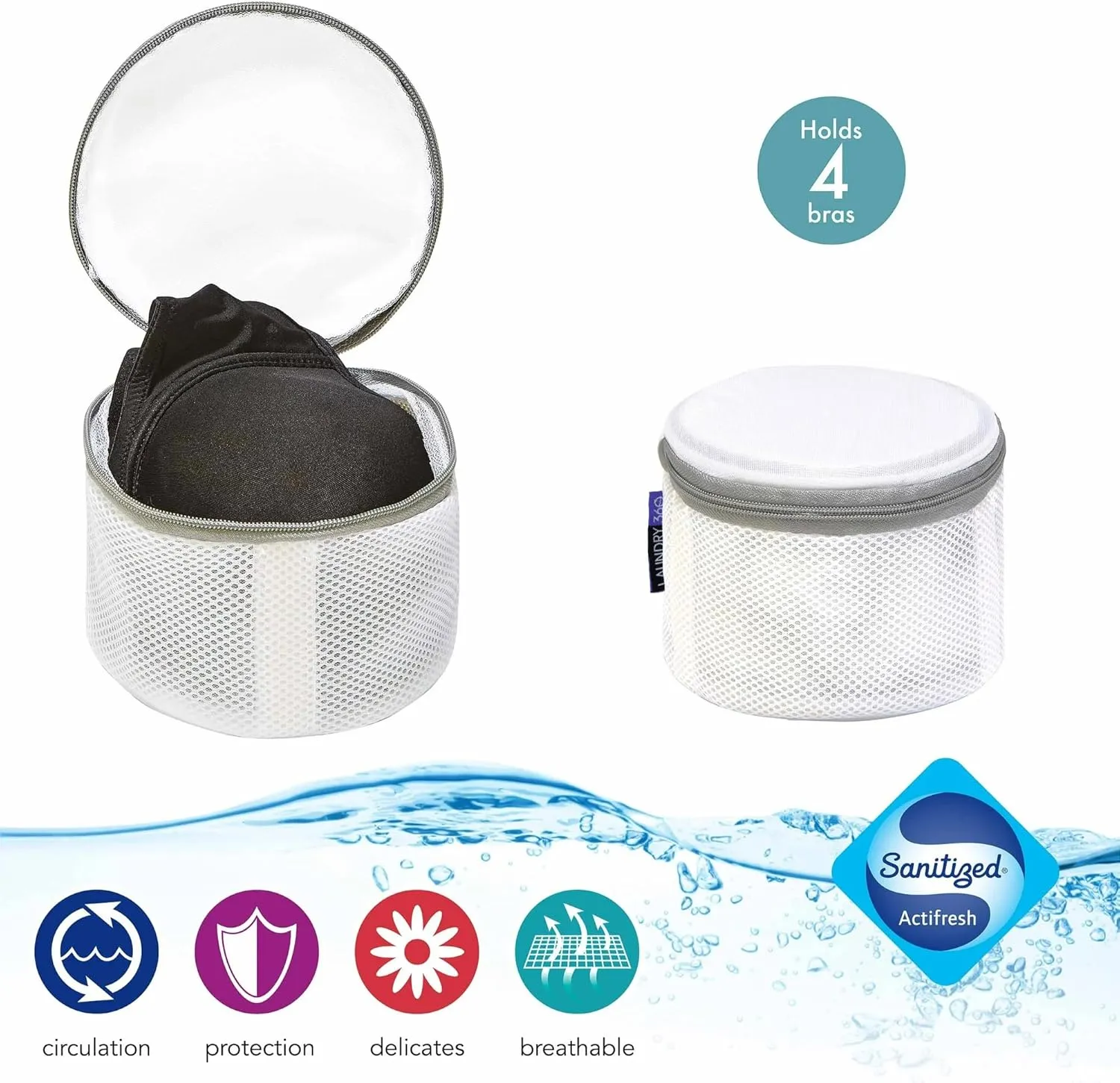 Woolite New And Improved Sanitzed Treated- Bra Mesh Wash Bag